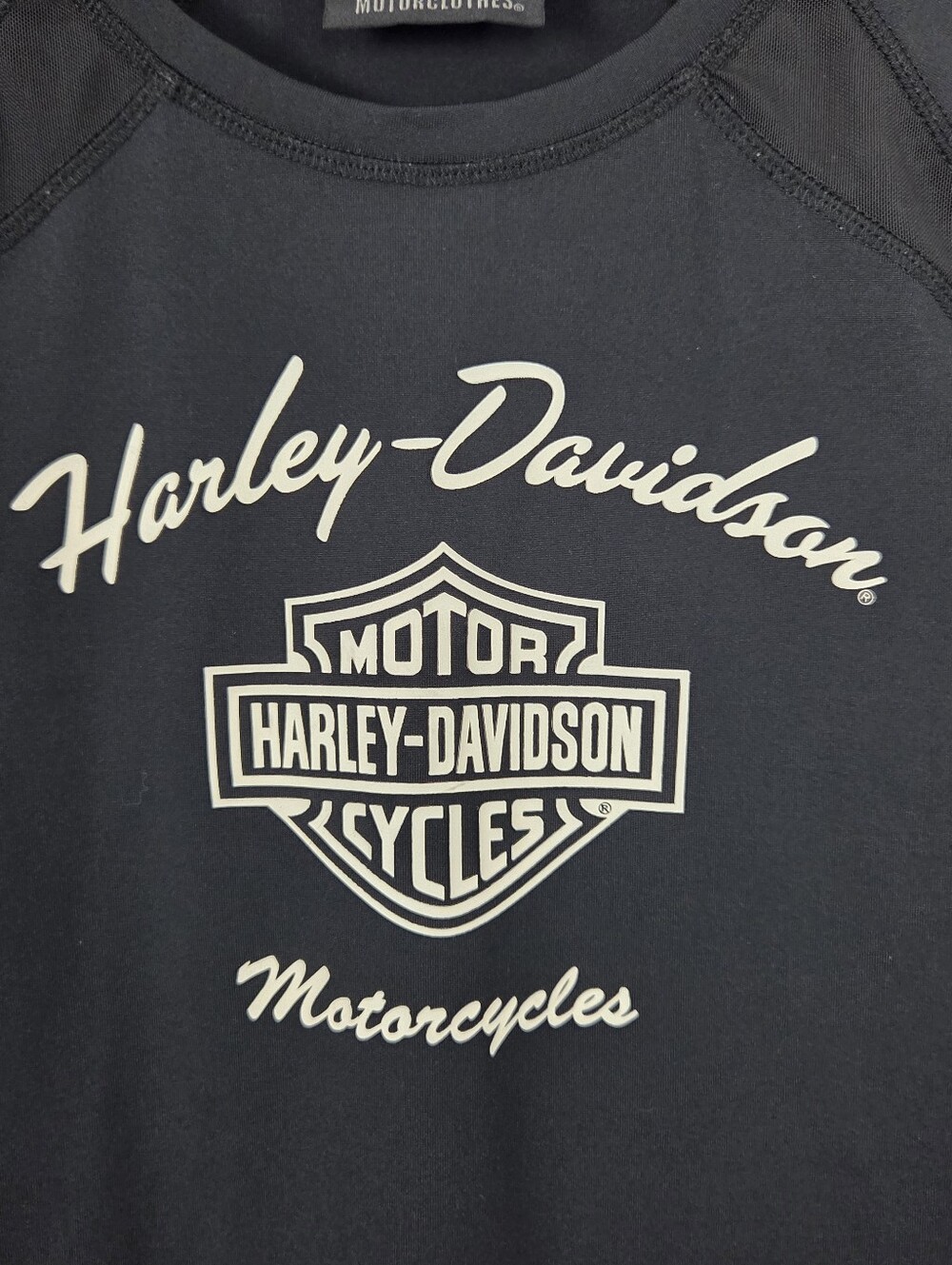 Harley-Davidson Women's Performance Coolcore Long Sleeve Thumb-Hole Black Top M - Picture 3 of 9